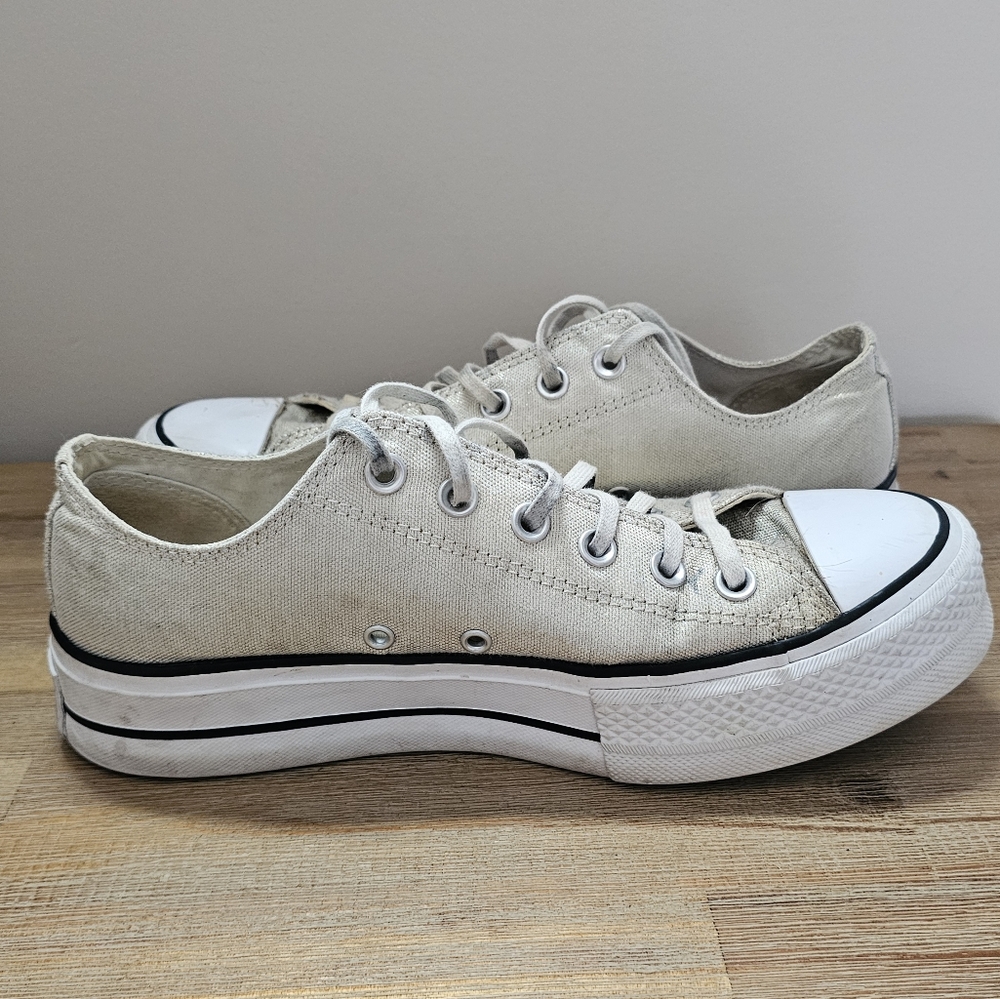 Converse Women's Gold Shimmer Canvas Sneakers, Shoes - Picture 7 of 10